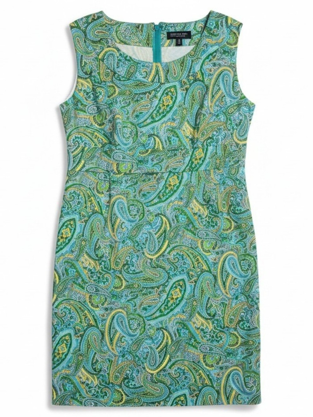 Jones New Yirk Signature Stretch Paisley Sleeveless Sheath Dress